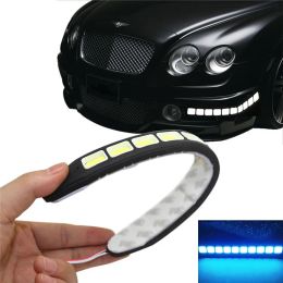 New Square 21cm Bendable LED Gadget Daytime Running light Waterproof COB Day time Lights flexible LEDCar DRL Driving lamp Epacket Free ZZ