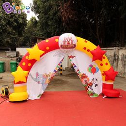 wholesale Exquisite craft 8mW (26ft) with blower advertising inflatable star archway with curtain inflation cartoon arches for event entrance decoration toys sport