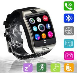 Authentic Q18 Smart Watches Bluetooth Wristband Smartwatch TF SIM Card NFC with Camera Chat Software Compatible iOS Android Cellph8214726