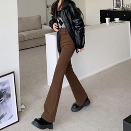 Women's Jeans Bootcut Flare Denin 2024 High Waisted Brown Jean Bell Bottom Black Flared Pants Korean Y2k Clothing Curvy Strtchy