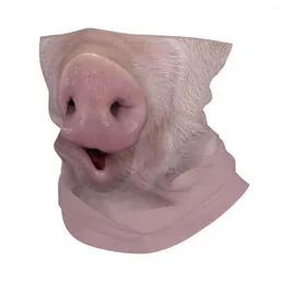 Bandanas Funny Pig Nose Bandana Neck Gaiter For Hiking Camping Men Women Wrap Scarf Animal Snout Balaclava Warmer