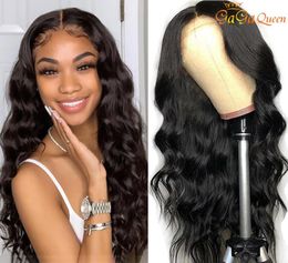 4x4 Body Wave Lace Closure Wig Brazilian Closure Wig Human Hair Wigs 250 Full Density PrePlucked Frontal Wigs5339204