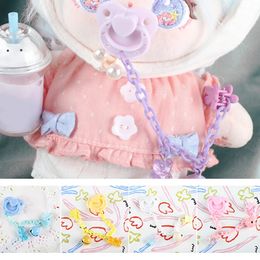 Cute Doll Pacifier Chain Mini Cotton House Accessories Kids Gift Toy 240223