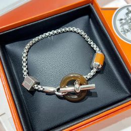 Designer Crystal Pig snout bracelet luxury charm couple bracelet high quality men's fashion women's popular classic Jewellery Stainless steel Never fade bracelet gift