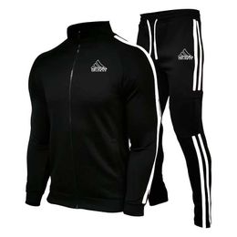 Men's Tracksuits New Spring and Autumn Sweater Set Mens Casual Running Sports Set Mens Two Piece Set J240305