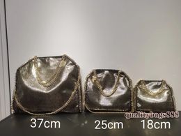 stella mccartney falabella mini tote woman metallic women Handbag high quality leather Shoulder Bags Wallet purse sliver black exquisite shopping bag