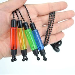 10PC Drilling alarm fishing hook Bobbins swing indicator fishing alarm steel chain 4-color drilling alarm fishing tools 240305