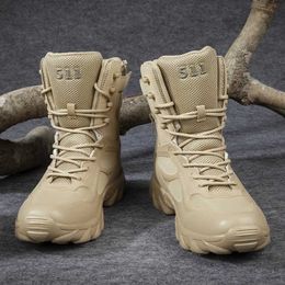 Outdoor Shoes Sandals Mens Tactical Boots Special Force Desert Combat Field Boot Outdoor Male Hiking Boots High Top Outdoor Footwear YQ240301