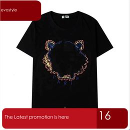 Kenzo T Shirt Top Quality Men Women Womens Summer Kenzo Street Apparel Short Sleeve Tiger Head Embroidery Kenzo 725