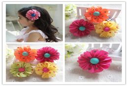 30pcs lot mixed Colour High quality fashion kids Baby hair accessories children girls hair clips flower Chiffon hairpins176y1599035