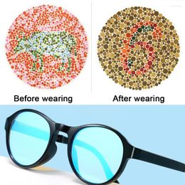 Sunglasses Red-green Color Blindness Correction Glasses Unisex Fashion Ultralight High Definition Eyeglasses Foldable Frame Lenses