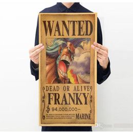 One Piece wanted brown poster 1 set 8 pieces anime Pinup wall Stickers Posters Luffy Wanted Zoro Franky One Piece about 5035cm6529623