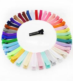 180pcs 18quot45cm Grosgrain Ribbon Alligator Clip Lined ClipsSingle Prong Metal Alligator Hair clips cover cloth4484351