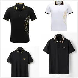 24ss Men's Polos Fashion Designer Men Shirt T-shirt Summer Casual Embroidered Pattern Pure Cotton High SreetBusiness Black And White Collar