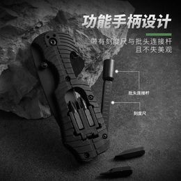 Multi Functional Outdoor Camping With Screwdriver Head Ruler Portable Folding Fruit Small Knife 200321