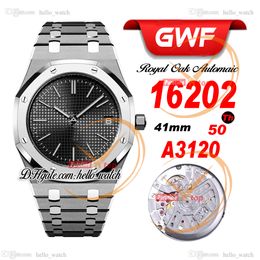 GWF V2 41mm 16202 50th Anniversary Selfwinding Cal.4302 Automatic Mens Watch Gray Texture Dial Stainless Steel Bracelet Watches Super Edition HelloWatch A43C