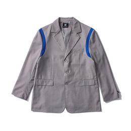 Fashionable men's clothing design with a cool and stylish suit jacket, Colour matching flip collar suit for men