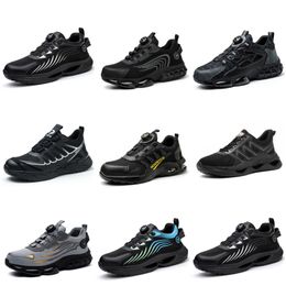 Running shoes GAI nine Men Women triple black white dark blue Mesh breathable Comfortable sport sneaker