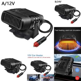 New 12V 24V 120W 360 Degree Rotation Portable Truck Air Heater Demister Cooling Windshield Fan Car Interior Accessories Dryer F3m5