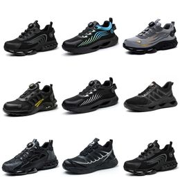 Running shoes GAI six Men Women triple black white dark blue Mesh breathable Comfortable sport sneaker