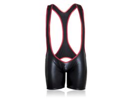 MaryXiong PU Leather Bodysuit Jumpsuit for Men Male Bondage Brief Fetish Slave Sexy Playsuit SM BDSM Adult Sex Toy3970739