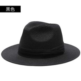 Wide Brim Hats Bucket Hats Adult Fedora Womens Summer Beach Sun Hat Womens Panama Hat Mens Large Grass Hat 55-57cm 58-60cm J240305