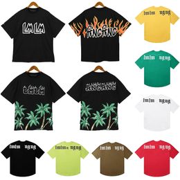 2024 Tees Tshirt Summer Fashion Mens Womens Designers t Shirts Long Sleeve Tops Palms Letter Cotton Tshirts Clothing Polos Short High Quality Clothes