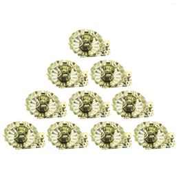 Candle Holders 10 Pcs Christmas Tree Wrought Iron Clip Holder Metal Cup Base (gold Dovetail Clip) 10pcs Clips Candles Light