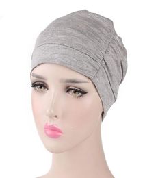 New Womens Soft Comfy Chemo Cap and Sleep Turban Hat Liner for Cancer Hair Loss Cotton Headwear Head wrap Hair accessories9150696