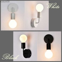 Wall Lamp Modern E27 Wall Lamp Nordic Iron simple stylish wall+lamp led Light Bulb Wall Light Indoor Bedside Lamp Decoration For Home Lamp