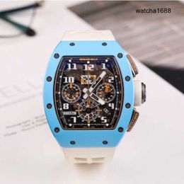 Casual Watches Fashion Wristwatches RM Wrist Watch RM011-FM Men's Series RM011 LAST EDITION Blue Ceramic Limited Edition Mechanical Watch