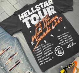Mens T Shirt Sokak Giyim Hellstar Y2K Gömlek Erkek Hip Hop Retro Grafik Baskı Pamuk Yuvarlak Boyun Büyük Boy Tişört Harajuku Gotik Üstler