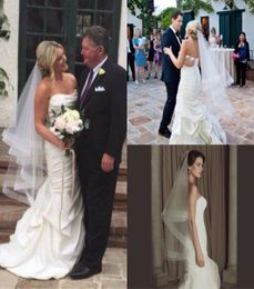 Elegant Zuhair Murad Short Veil Tulle Bridal Wedding Veil Fingertip Length Simple Bridal Veils Cheap 2019 1966781