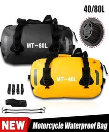 Motorcycle Waterproof Tail Bag Travel Outdoor Dry Luggage Roll Pack 40 80L Motorbike Backpack Seat s 2207147500290