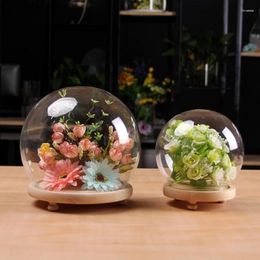 Bottles 2sets/pack Different Diameter Round Glass Dome Home Deocration Antique Gift Special Dustproof Transparent Cover