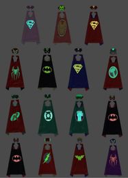 15 style Luminous Cartoon Theme Costumes Cosplay Cloak Mask for Kids Newest Glowinthedark Masquerade Child Super Hero Toys Part6167745
