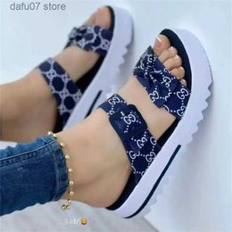 Slippers New thick soled slippers double row womens shoes with bows 43H2435