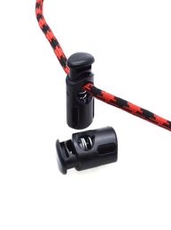 NEW 100pcslot Plastic Barrel Spring Cord Locks Stoppers Toggles Black 27mm14mm10mm 2129814