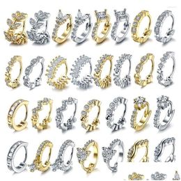 Stud Earrings 1Pc Various Septum Clicker Hoop Ring Nose Ear Clips Pircing Cz Paved Tragus Cartilage Daith Women Jewelry Drop Delivery Dhzqv