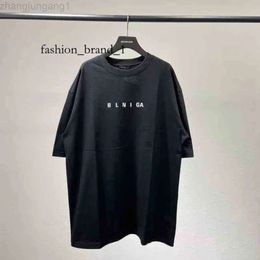 Balanciaga Shirt Designer T Shirt Balanciaga Cursive Signature T Shirt Smiling Sport Printed Brand Men Women Tshirts Front Letters Mens T Shirts Bb Shirt 9976