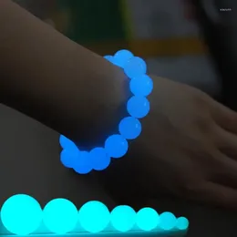 Link Bracelets Luminous For Women Men Fluorescent Natural Stone Bracelet Night Light Glowing Beads Bangle Fashion Jewellery Couple Gift