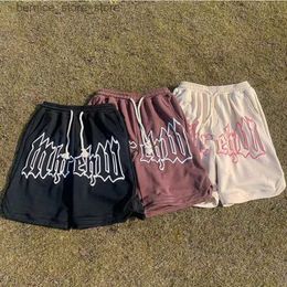 Men's Shorts Y2k mens summer shorts Harajuku trend oversized sports pants shorts casual gym basketball shorts Korean shorts Q240305