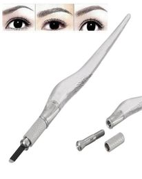 Whole Tattoo Pen Manual Eyebrow Microblading Permanent Makeup Machine Pencil Unique Design Transparent Handle Body Art Tools2049706