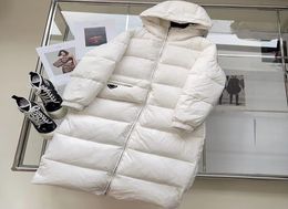 Brand Winter Womens Down Coats Fashion Long Parkas Coat Classic Pattern Puffer Jackets Mens Warm Hooded Down Jacket Women Outerwea4766590