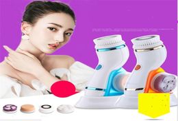 4 in 1 electric rotating face cleaner brush ultra deep pore cleaning machine skin scrubber massager facail wrinkle remover2850198