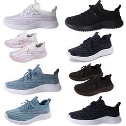 Women's casual shoes, spring and summer fly woven sports light soft sole casual shoes, breathable and comfortable mesh lightweight women's pink 37