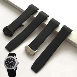 Watch Bands High Quality Rubber Watchband For TAG F1 Wrist Straps 22mm Arc End Black Band With Folding Buckle233Z