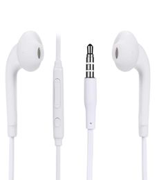 Newest 35mm InEar Earphones Earbuds Headphone Headset With Mic Remote Volume Control For Samsung Galaxy S6 i9800 S6 Edge 500pc5986464