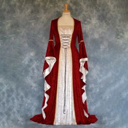 Dress Women's Fairy Elf Dress Mediaeval Robe Retro Renaissance Celtic Viking Costume Prom Dress Halloween Cosplay Reenactment