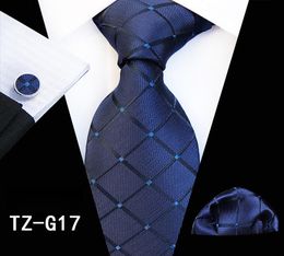 New 72 Styles Neck Tie Set Paisley 8 cm Men Necktie Silk Tie Wedding Party Accessories Business Tie Hanky Set TieCufflinksHanky9795622